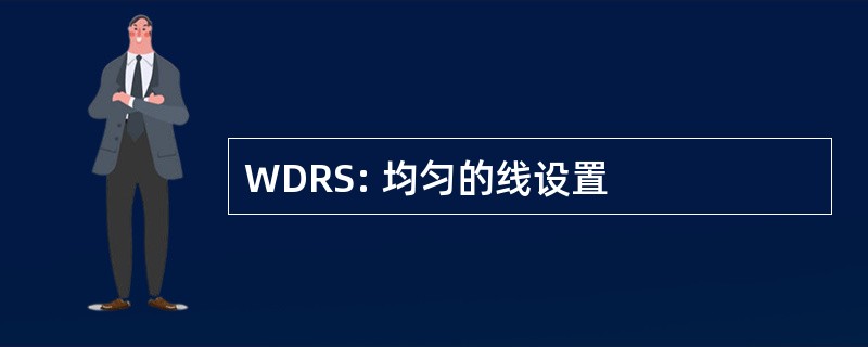 WDRS: 均匀的线设置