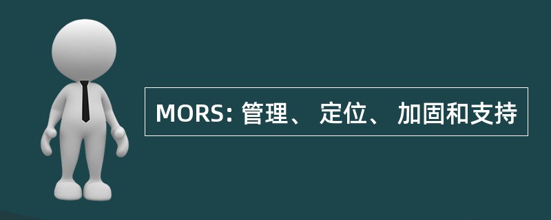 MORS: 管理、 定位、 加固和支持