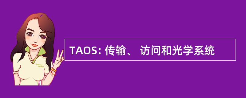 TAOS: 传输、 访问和光学系统