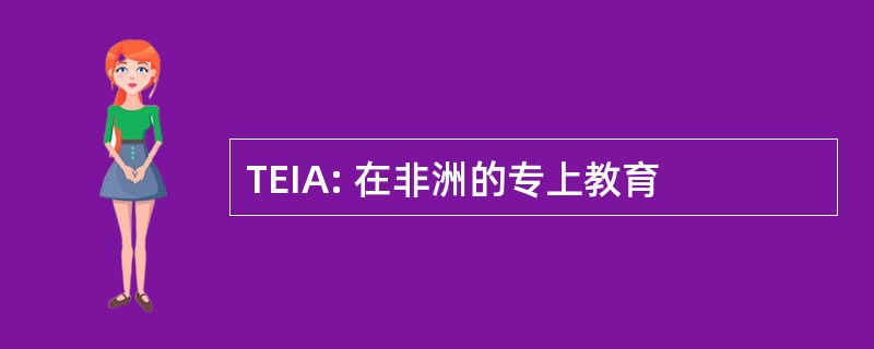 TEIA: 在非洲的专上教育