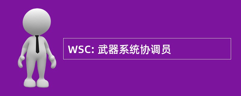 WSC: 武器系统协调员