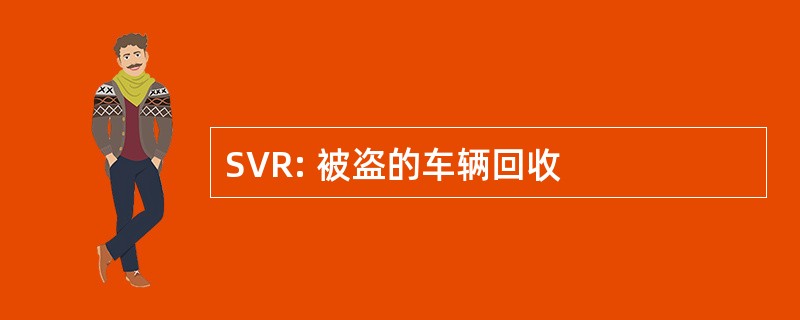 SVR: 被盗的车辆回收