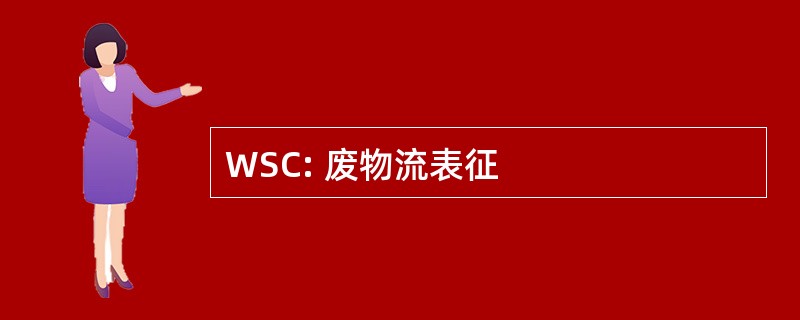 WSC: 废物流表征