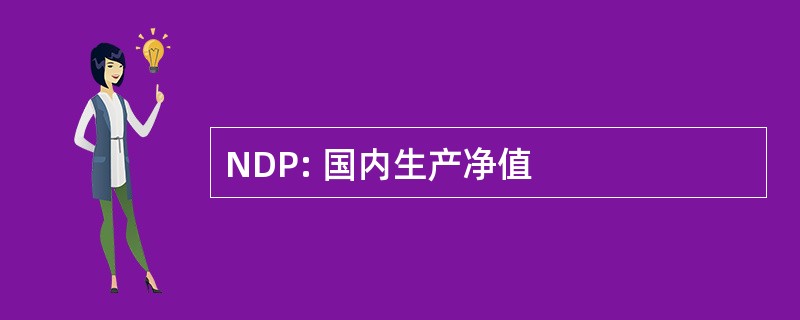 NDP: 国内生产净值