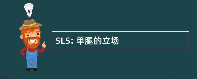 SLS: 单腿的立场