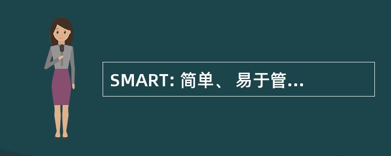 SMART: 简单、 易于管理的、 可实现的、 现实的、 及时