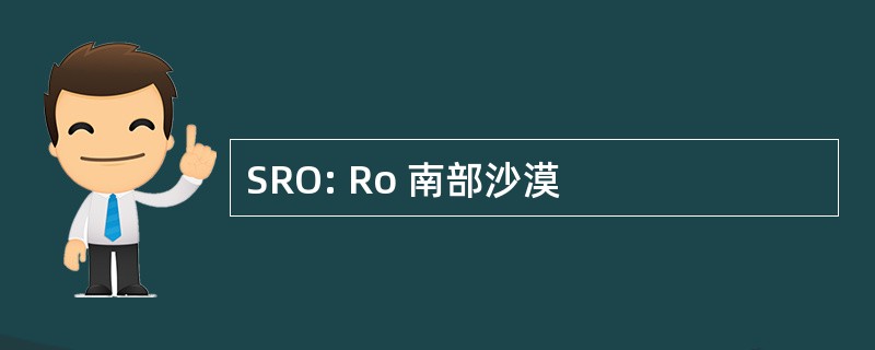 SRO: Ro 南部沙漠