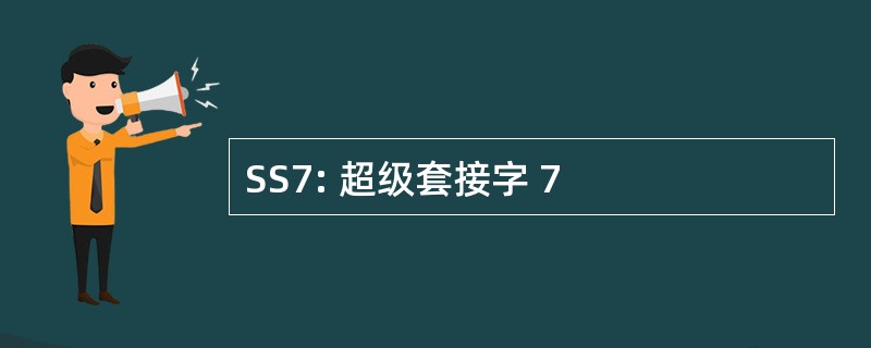 SS7: 超级套接字 7