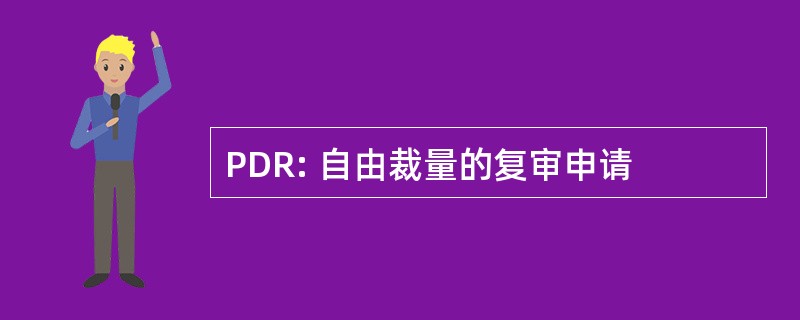 PDR: 自由裁量的复审申请