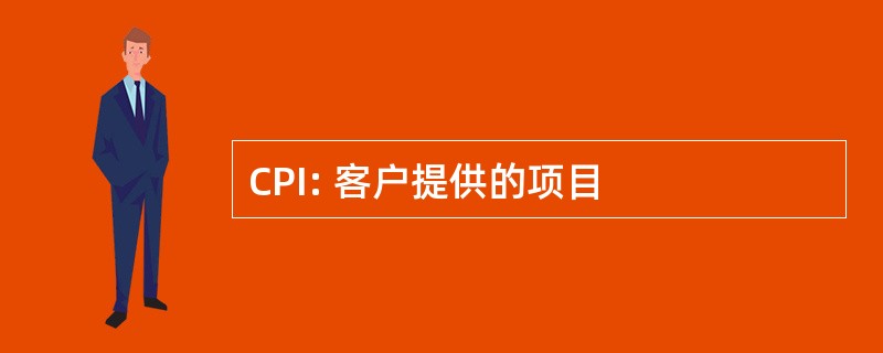 CPI: 客户提供的项目