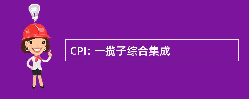 CPI: 一揽子综合集成