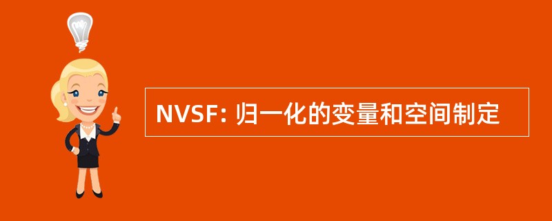 NVSF: 归一化的变量和空间制定