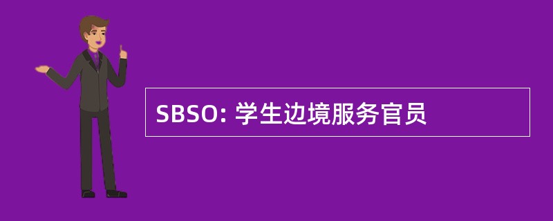 SBSO: 学生边境服务官员