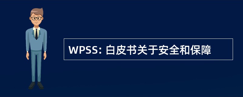 WPSS: 白皮书关于安全和保障