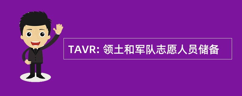 TAVR: 领土和军队志愿人员储备