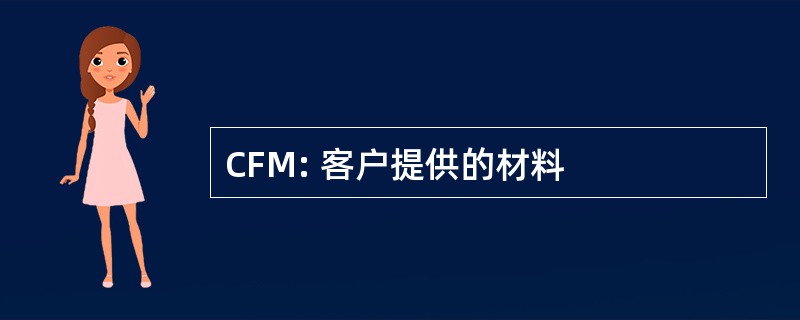 CFM: 客户提供的材料