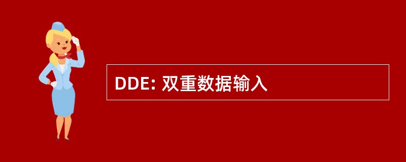 DDE: 双重数据输入