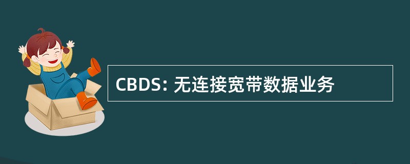 CBDS: 无连接宽带数据业务