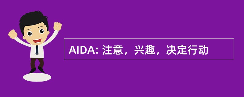 AIDA: 注意，兴趣，决定行动