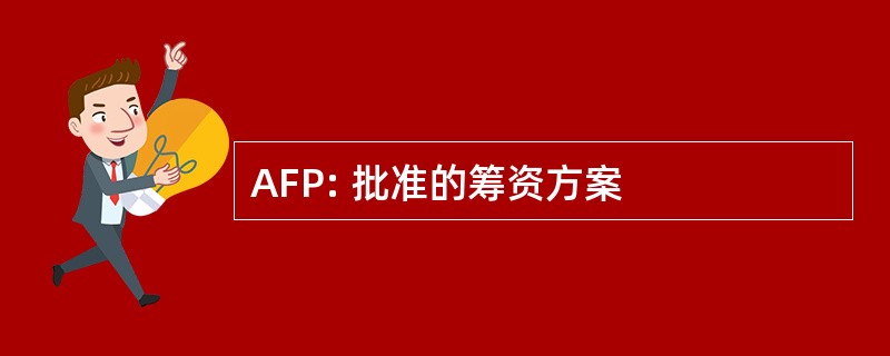 AFP: 批准的筹资方案