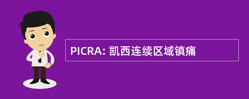 PICRA: 凯西连续区域镇痛