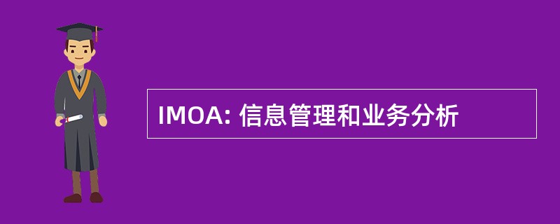 IMOA: 信息管理和业务分析