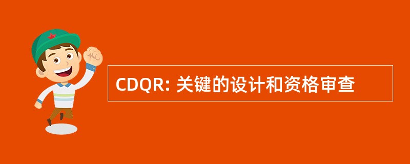 CDQR: 关键的设计和资格审查