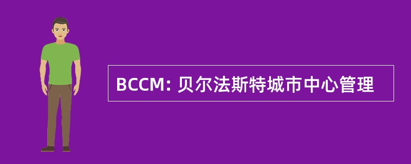 BCCM: 贝尔法斯特城市中心管理