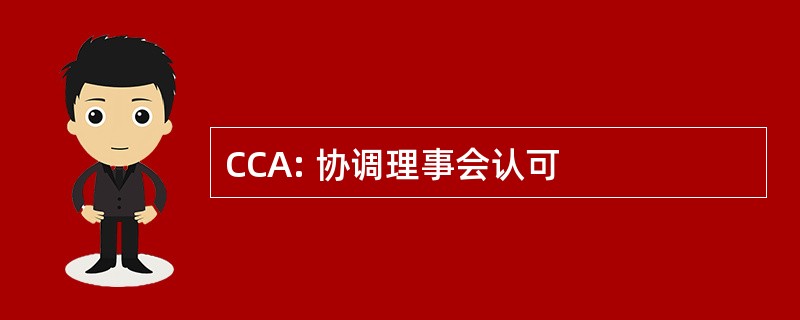 CCA: 协调理事会认可