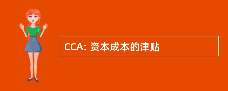 CCA: 资本成本的津贴