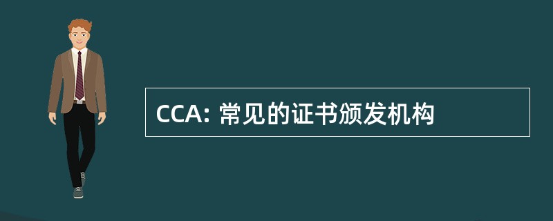 CCA: 常见的证书颁发机构