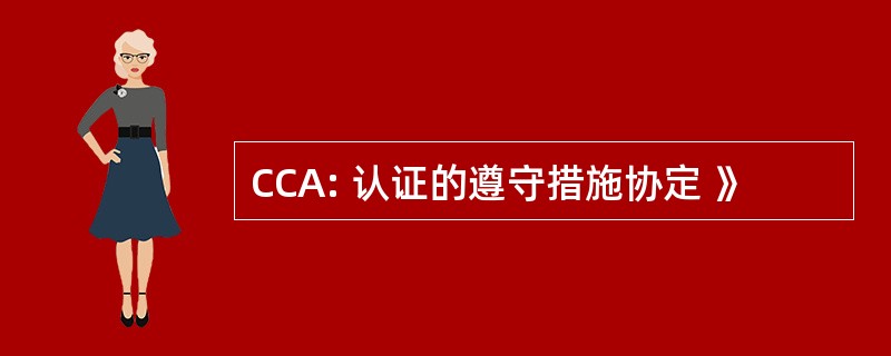 CCA: 认证的遵守措施协定 》