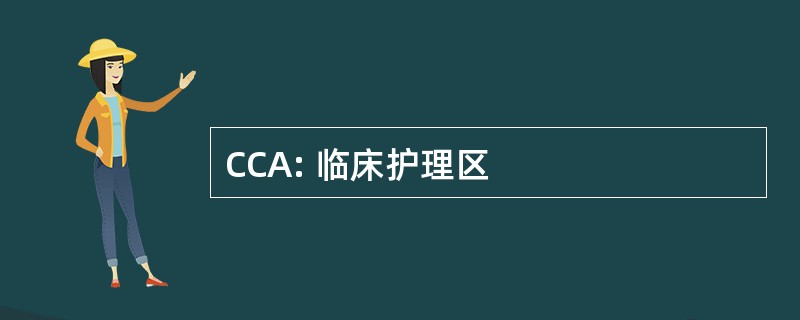 CCA: 临床护理区