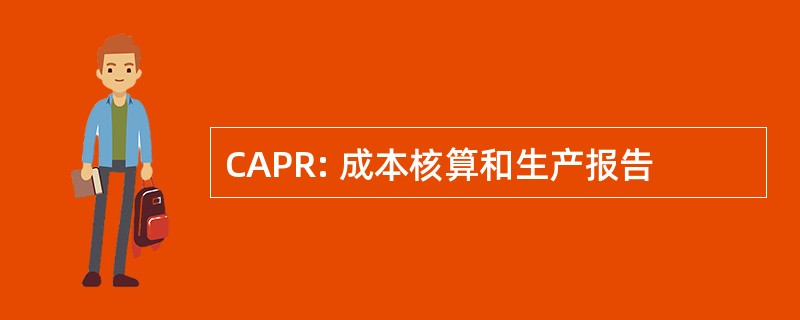 CAPR: 成本核算和生产报告