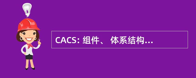 CACS: 组件、 体系结构和可配置系统