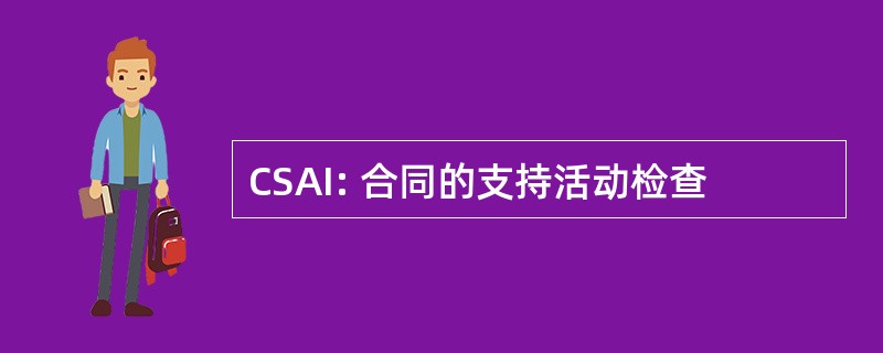 CSAI: 合同的支持活动检查