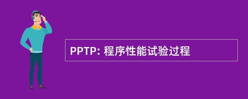 PPTP: 程序性能试验过程