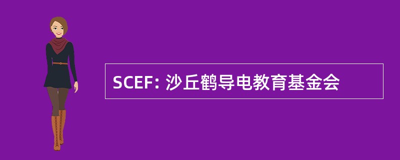 SCEF: 沙丘鹤导电教育基金会