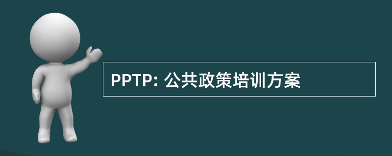 PPTP: 公共政策培训方案