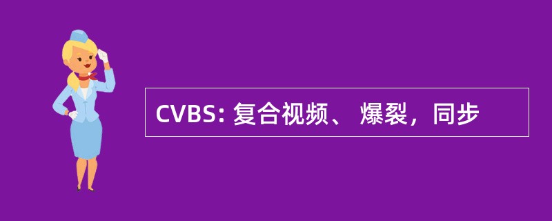 CVBS: 复合视频、 爆裂，同步