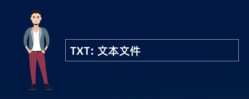 TXT: 文本文件