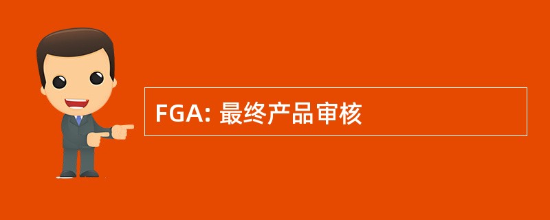 FGA: 最终产品审核