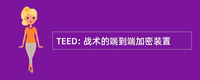 TEED: 战术的端到端加密装置