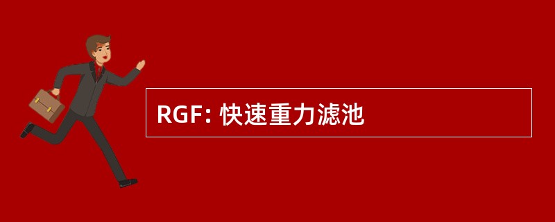 RGF: 快速重力滤池