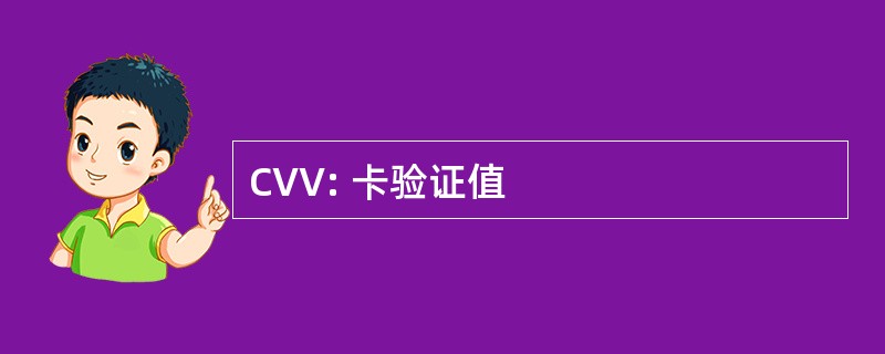 CVV: 卡验证值