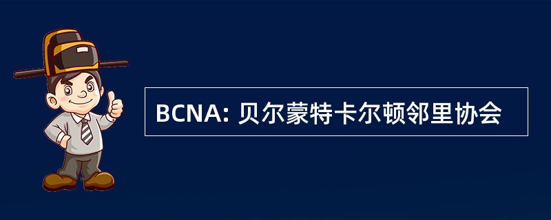 BCNA: 贝尔蒙特卡尔顿邻里协会