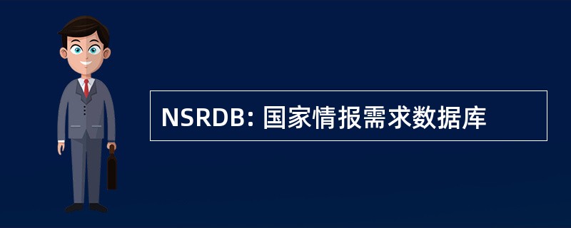 NSRDB: 国家情报需求数据库