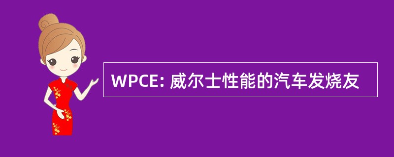 WPCE: 威尔士性能的汽车发烧友