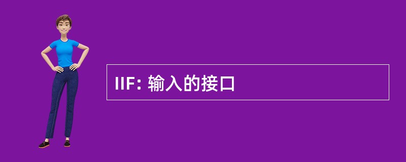 IIF: 输入的接口