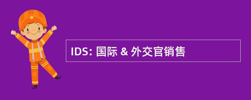 IDS: 国际 & 外交官销售